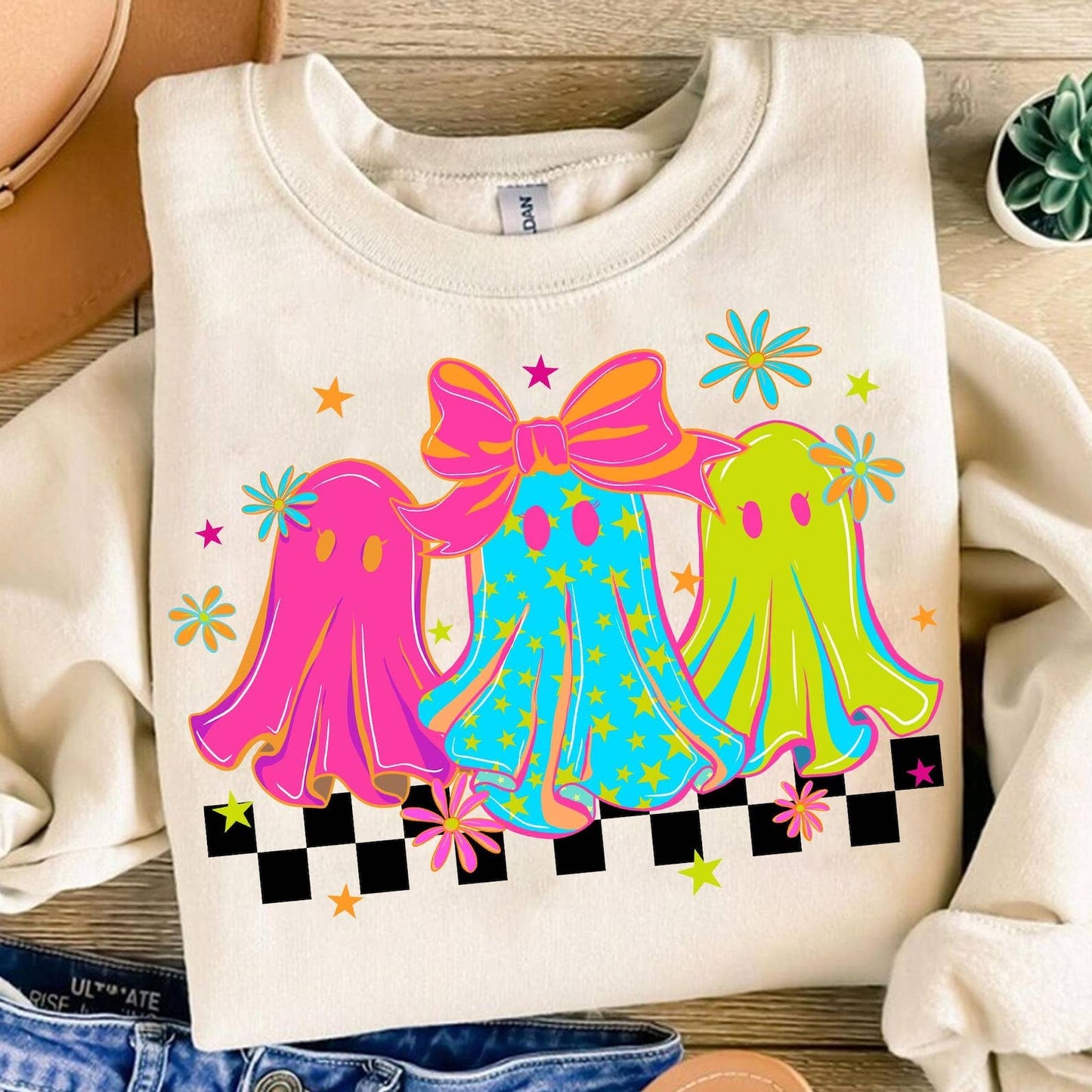 NEON GHOSTS CREWNECK TEE
