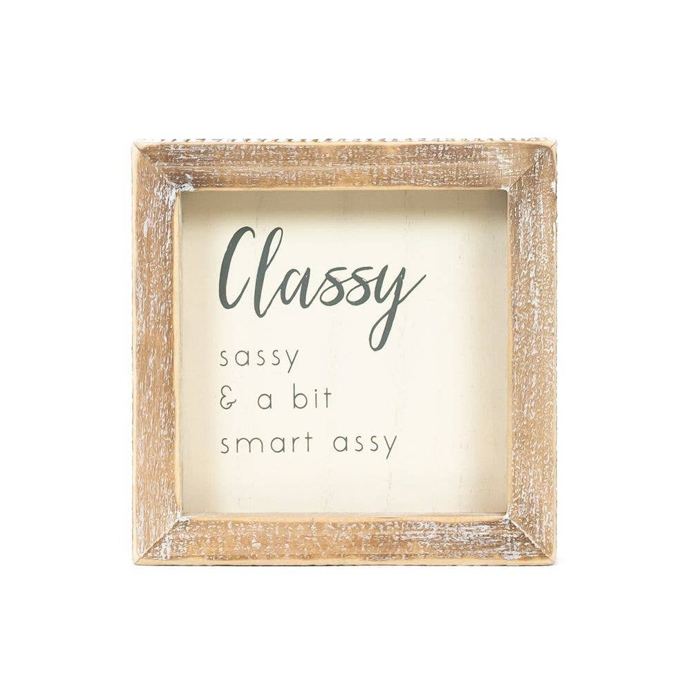 5x5 wood frame sign (CLASSY)  home decor gift