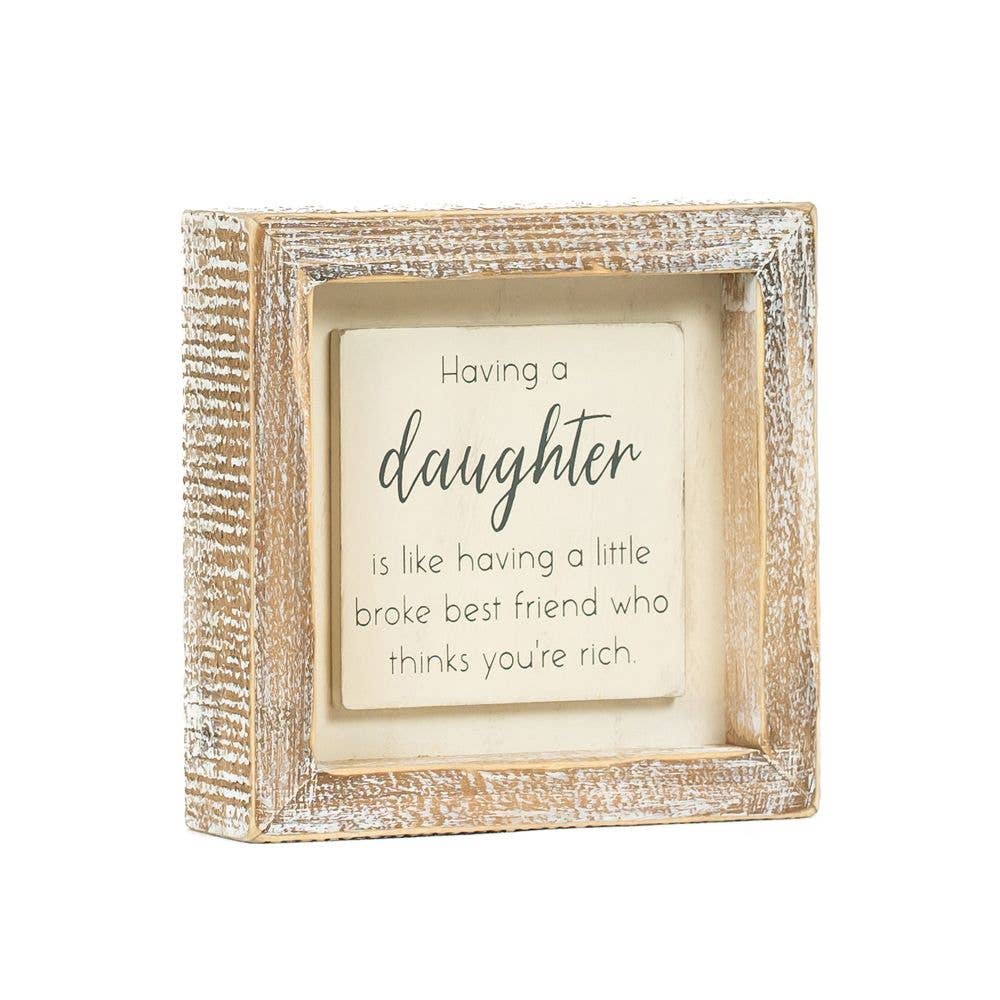 5x5 wood frame sign (DAUGHTER)  home decor gift